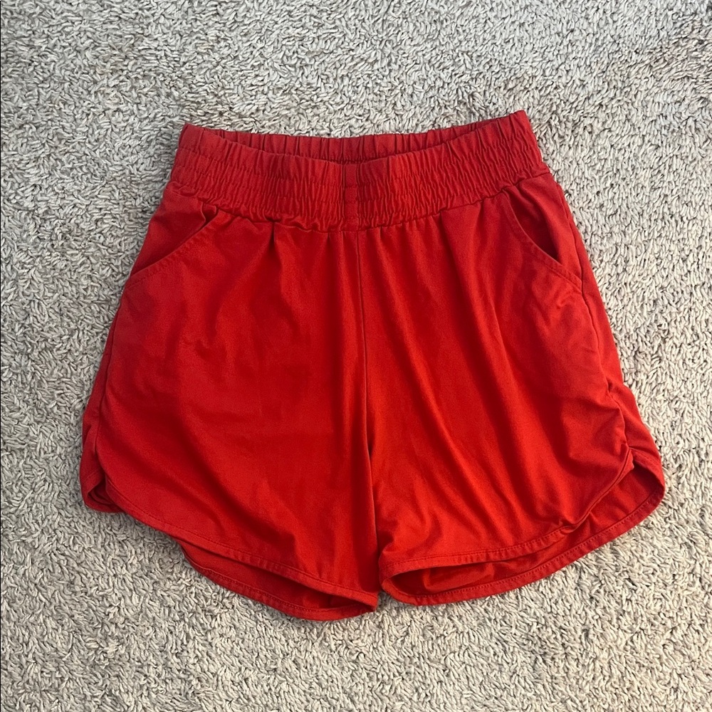 Zara Red Pocket Shorts